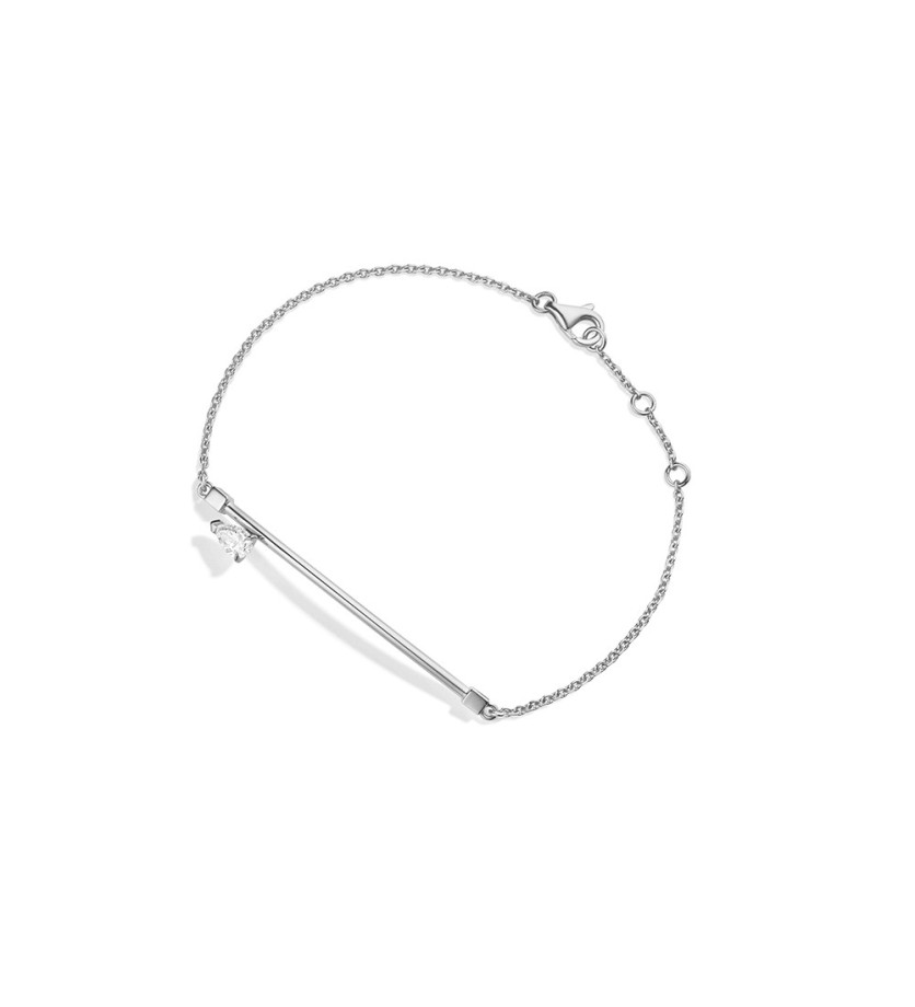 Silver Diamond Initial Bracelet – KBjewels