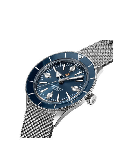 Montre Breitling Superocean Heritage 57 automatique cadran bleu bracelet acier 42 mm