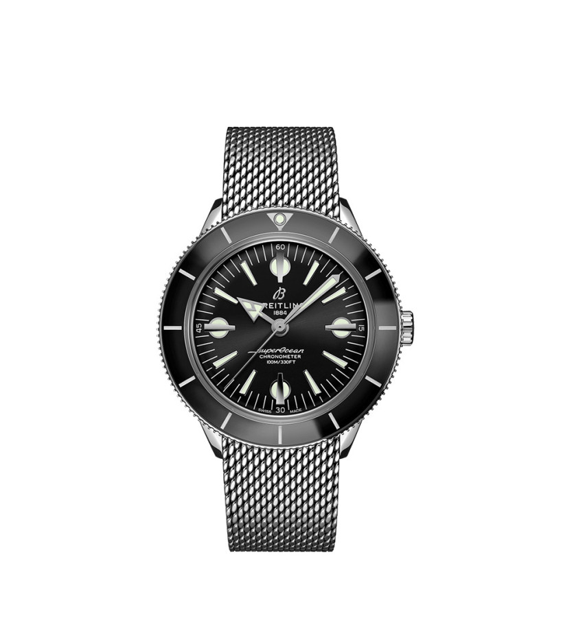 Montre Breitling Superocean Heritage 57 automatique cadran noir bracelet acier 42 mm