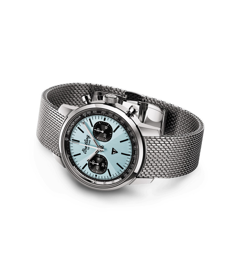 Montre Breitling Top Time B01 Triumph automatique cadran bleu bracelet milanais en acier 41 mm