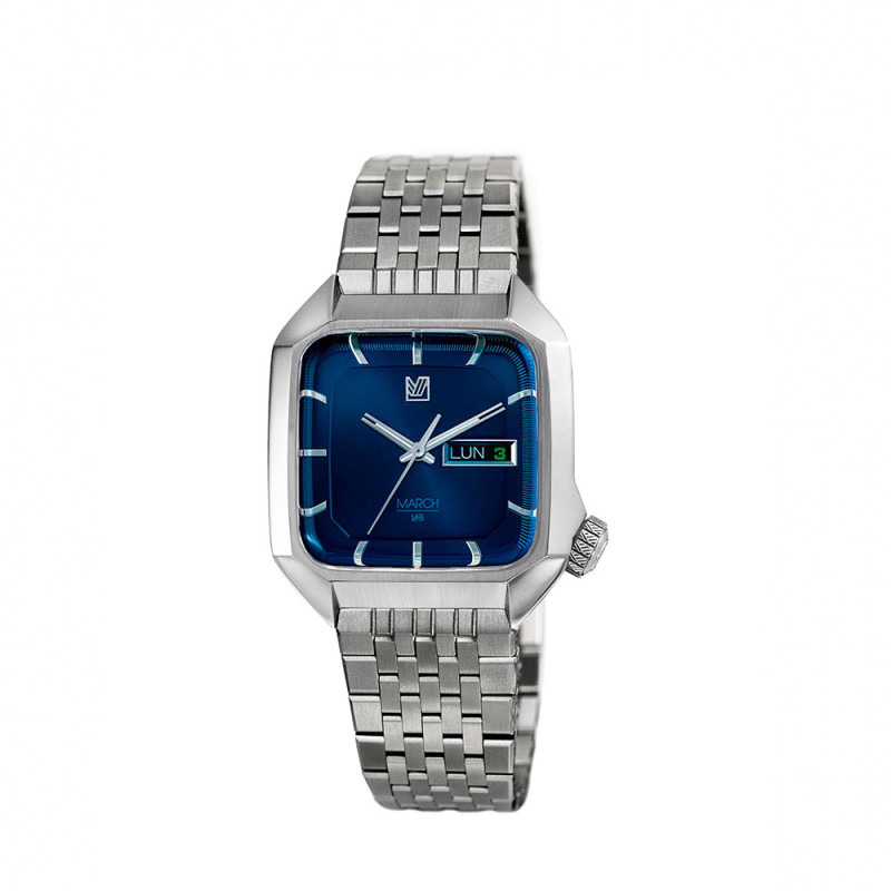 Montre AM2 Electrique 39mm quartz acier cadran bleu ocean