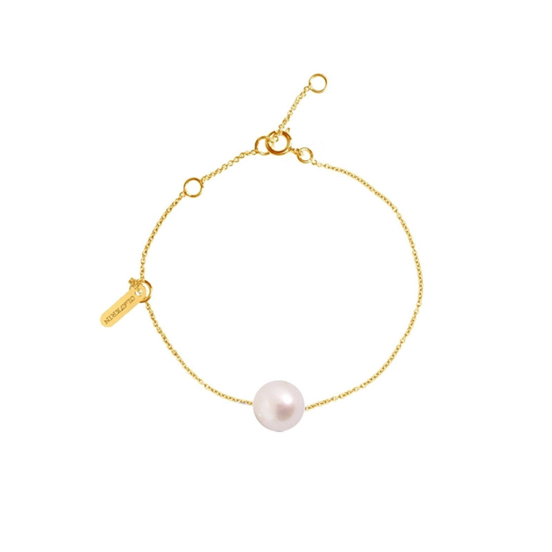 Bracelet Claverin Simply Pearly or jaune perle blanche