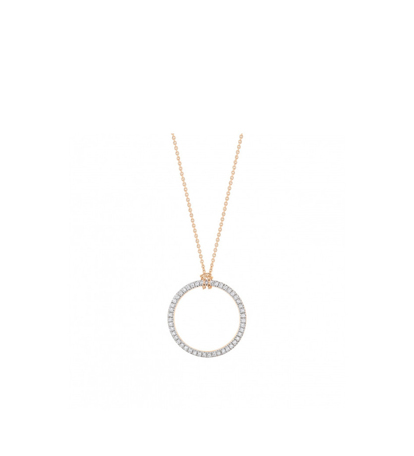 Collier Ginette NY Mini Diamond Circle on chain or rose