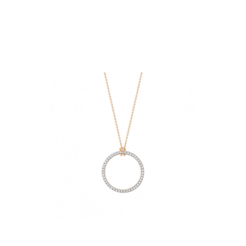 Collier Ginette NY Mini Diamond Circle on chain or rose