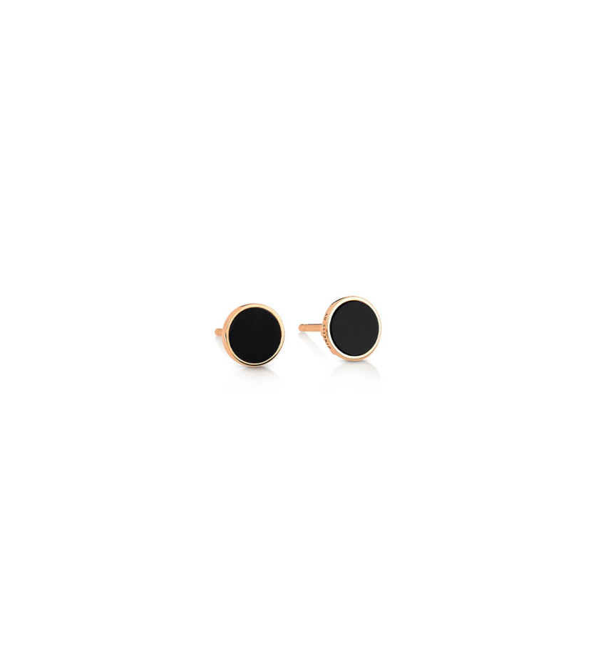 Boucles d'oreilles Ginette NY Ever Disc or rose onyx