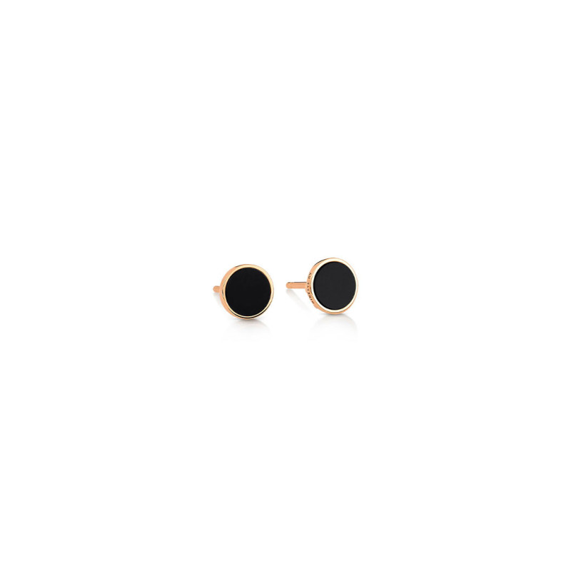 Boucles d'oreilles Ginette NY Ever Disc or rose onyx