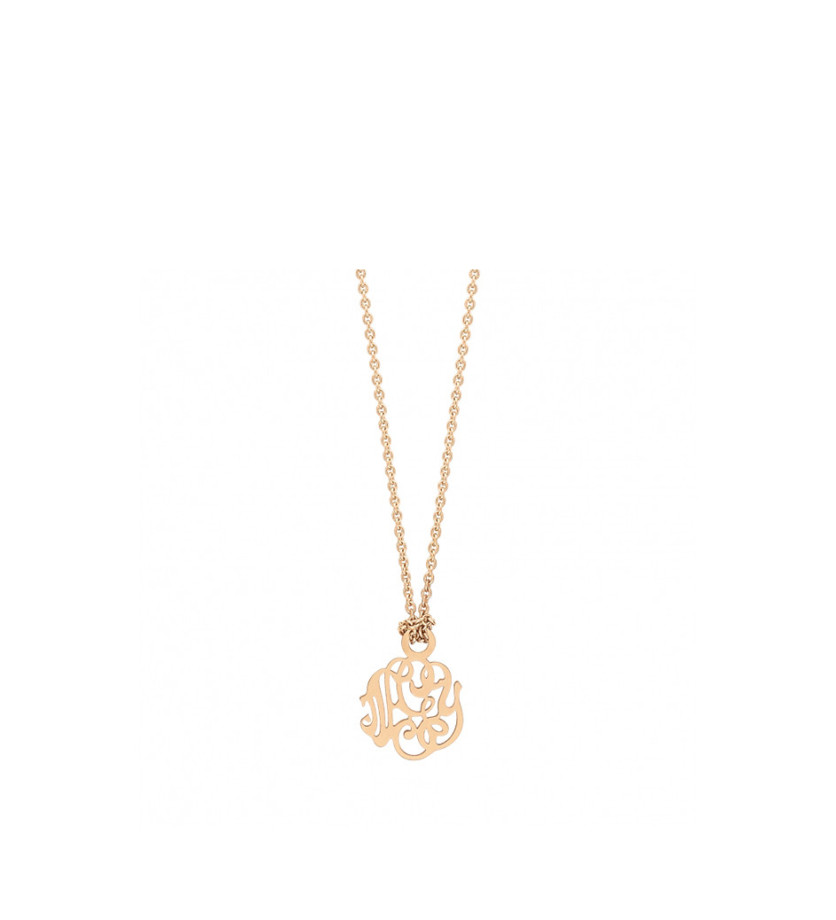 Collier Ginette NY Mini Monogram on chain or rose