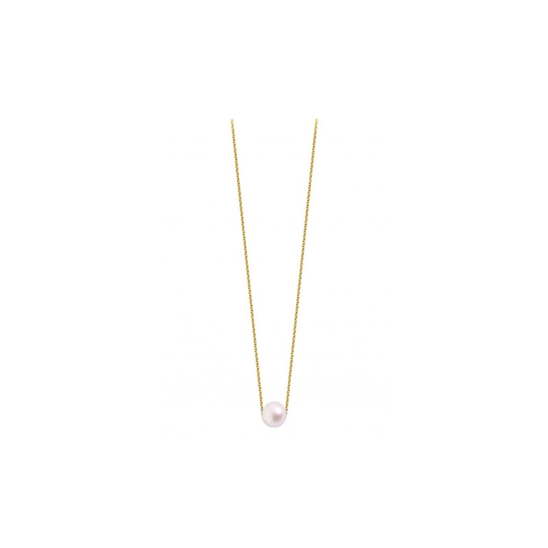 Collier Claverin Simply Pearly or jaune perle blanche