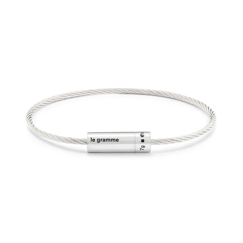 Bracelet Le Gramme Câble 7 Grammes argent lisse poli