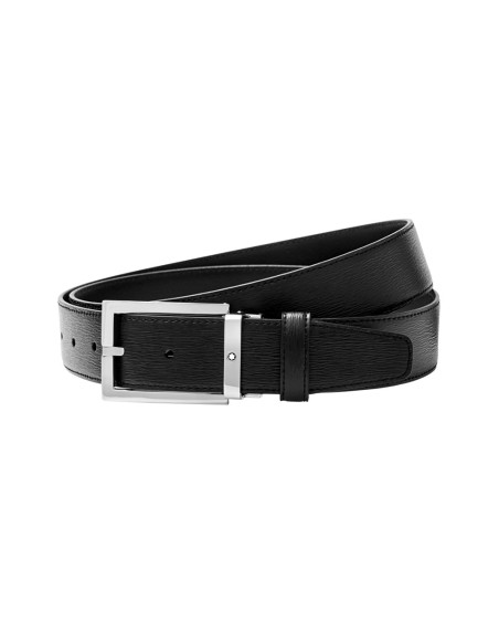 Ceinture Montblanc cuir noir brun 35 mm