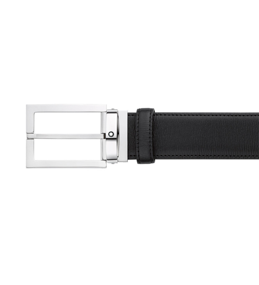 Ceinture Montblanc cuir noir brun 35 mm