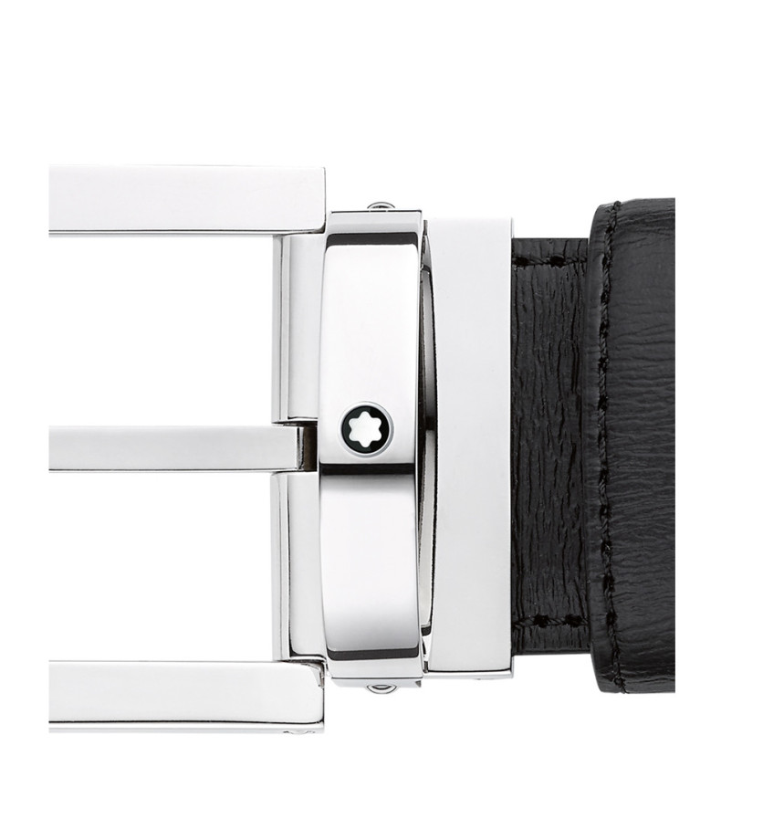 Ceinture Montblanc cuir noir brun 35 mm