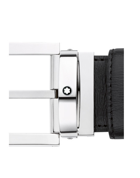 Ceinture Montblanc cuir noir brun 35 mm