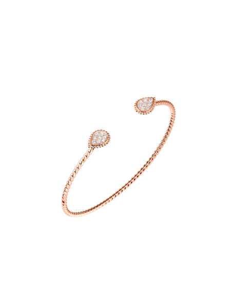 Bracelet Boucheron Serpent Bohème double motif XS or rose 18K et diamants