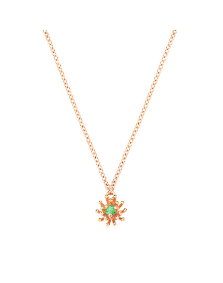 Collier Mellerio Le Petit Cactus Vert or rose tsavorite