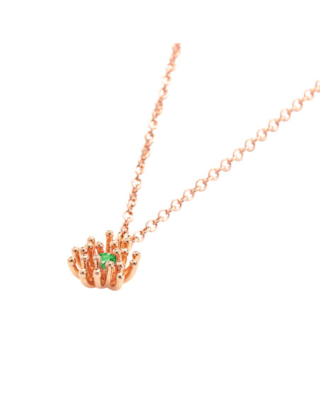 Collier Mellerio Le Petit Cactus Vert or rose tsavorite