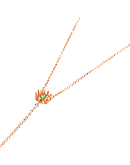 Collier Y Mellerio Le Petit Cactus Vert tsavorites, diamants et or rose