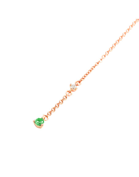 Collier Y Mellerio Le Petit Cactus Vert tsavorites, diamants et or rose