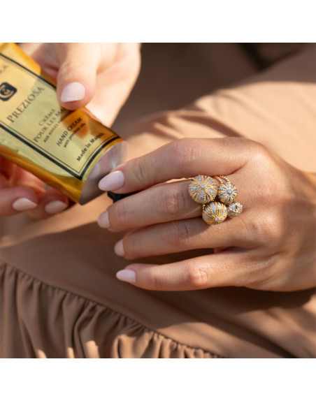 Bague Oursin Maria Battaglia or jaune diamants Mini Modèle