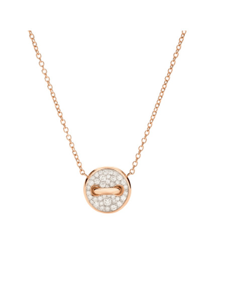 Collier Pomellato Pom Pom Dot or rose 18K diamants et nacre blanche