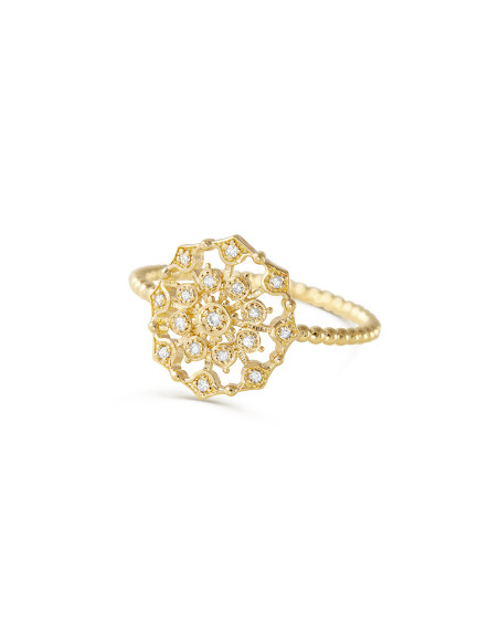 Bague Maria Battaglia Muredda or jaune diamants