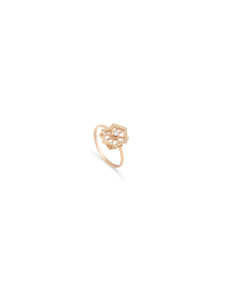 Bague Maria Battaglia Rosula or rose diamants