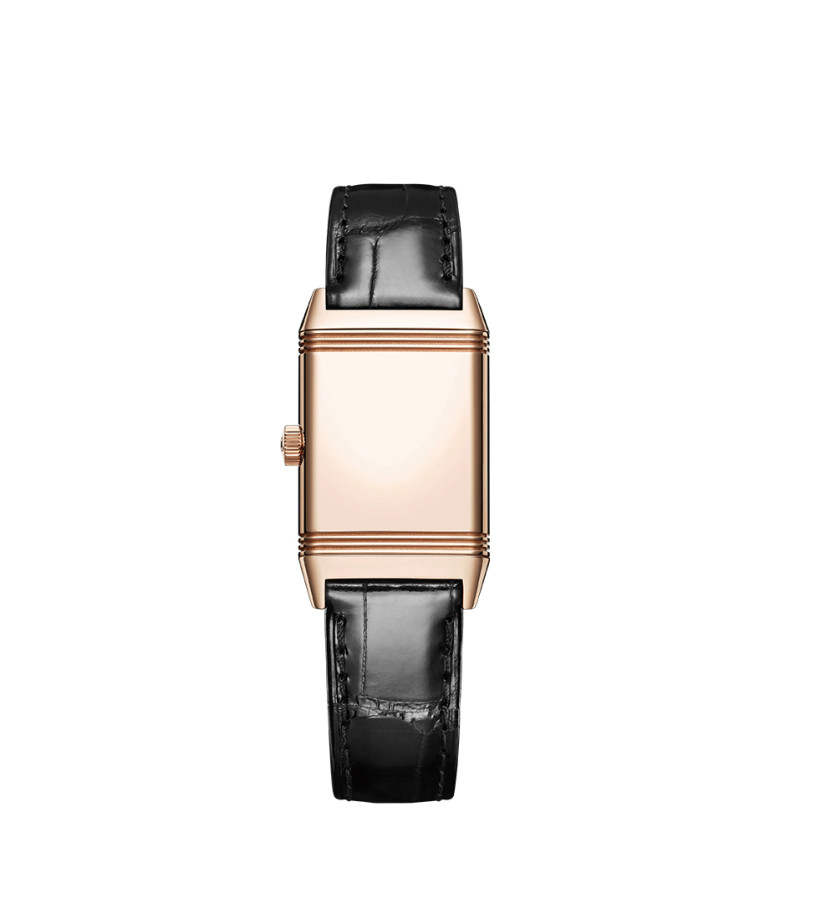 Montre Jaeger-Lecoultre Reverso Classic Monoface manuel cadran argent bracelet cuir noir 36x21 mm