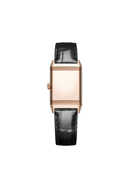 Montre Jaeger-Lecoultre Reverso Classic Monoface manuel cadran argent bracelet cuir noir 36x21 mm