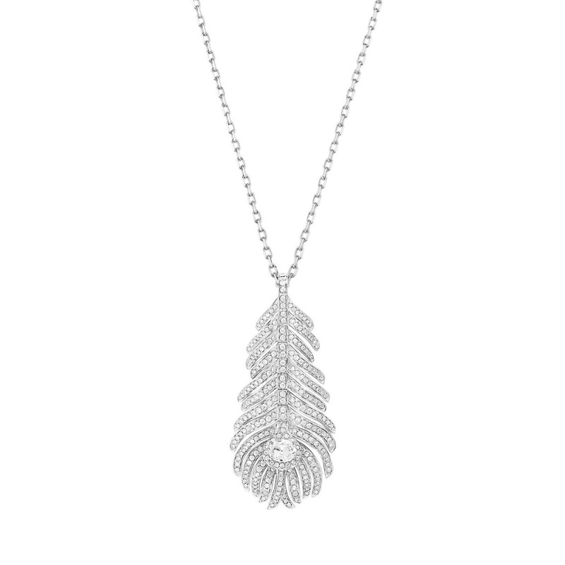 Collier Boucheron Plume de Paon or blanc diamants MM