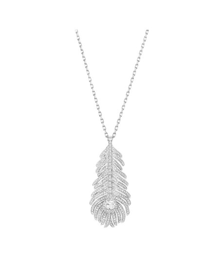 Collier Boucheron Plume de Paon or blanc diamants MM