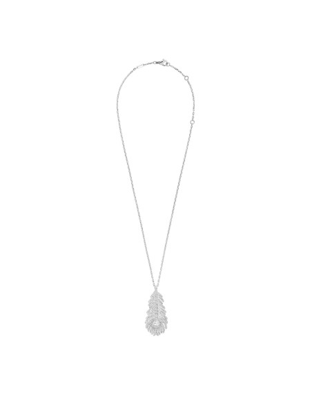 Collier Boucheron Plume de Paon or blanc diamants MM