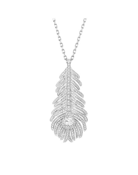 Collier Boucheron Plume de Paon or blanc diamants MM