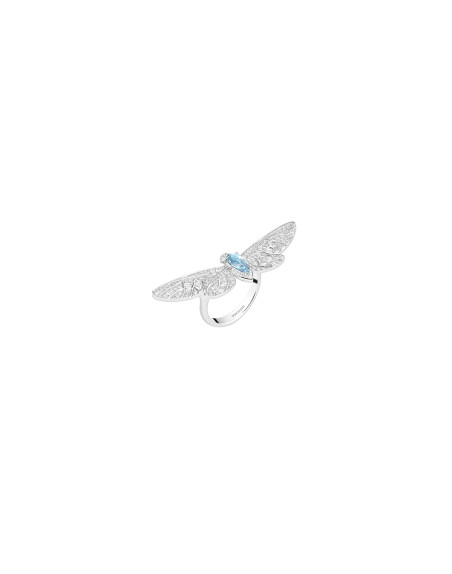 Bague Boucheron Cicada La Cigale or blanc diamants