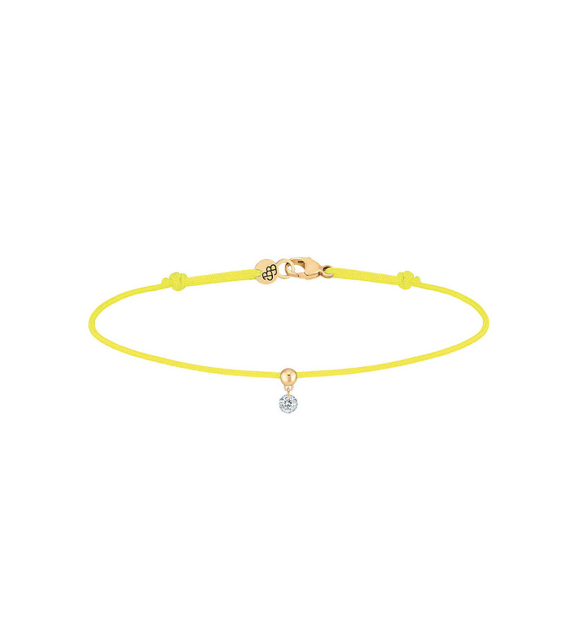 Bracelet La Brune et La Blonde Cordon BB jaune or jaune diamant