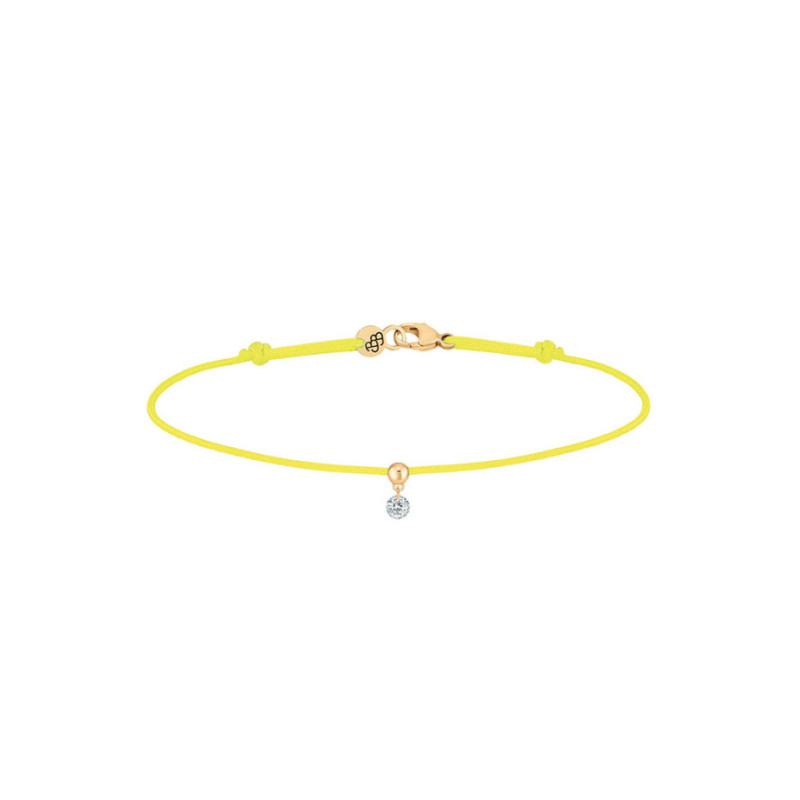 Bracelet La Brune et La Blonde Cordon BB jaune or jaune diamant