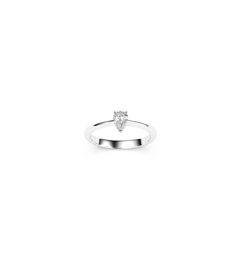 Solitaire Mademoiselle Frojo or blanc diamant
