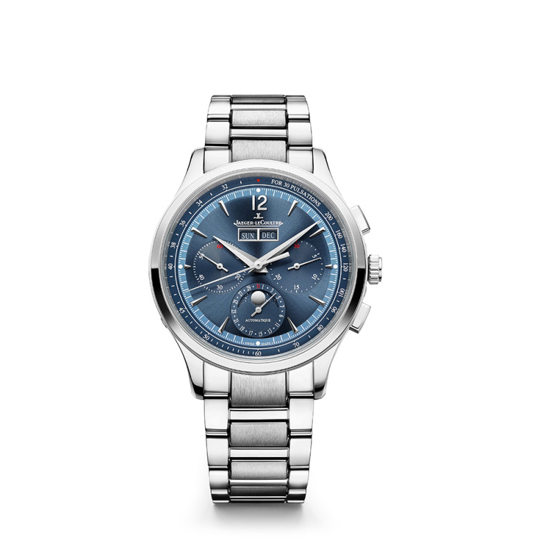Montre Jaeger-Lecoultre Master Control Chronograph Calendar automatique cadran bleu bracelet acier 40 mm
