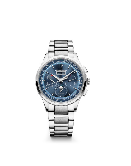 Montre Jaeger-Lecoultre Master Control Chronograph Calendar automatique cadran bleu bracelet acier 40 mm