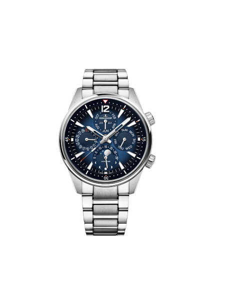 Montre Jaeger-Lecoultre Polaris Perpetual Calendar automatique cadran bleu bracelet acier 42 mm