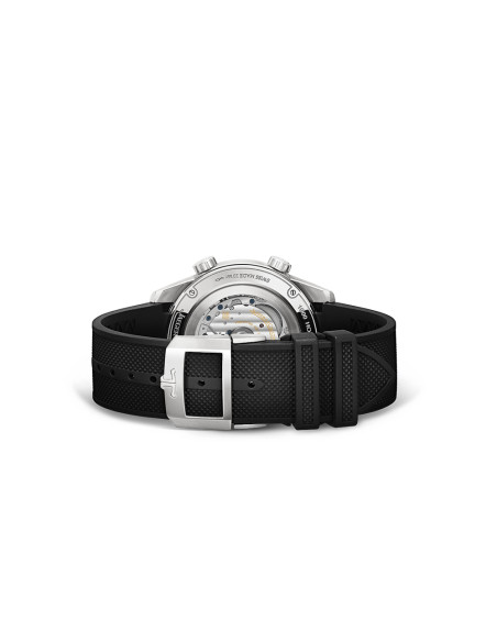 Montre Jaeger-Lecoultre Polaris Date automatique cadran noir bracelet caoutchouc noir 42 mm