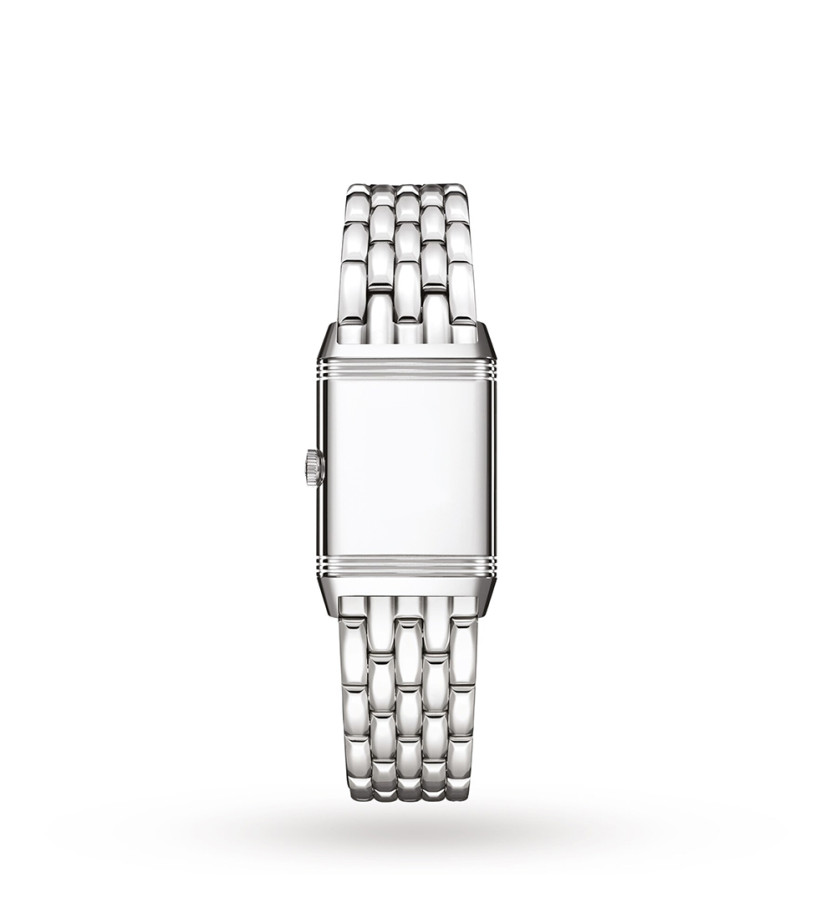 Montre Jaeger-Lecoultre Reverso Classic Small Seconds quartz cadran argent bracelet acier 34x21 mm