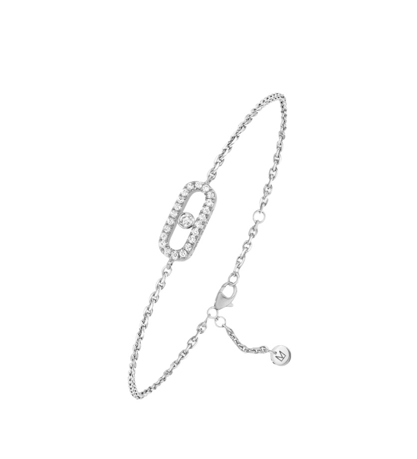 Bracelet Messika CARE(S) or blanc pavé diamants