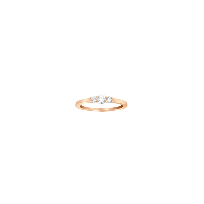 Bague Mademoiselle Frojo Trilogie or rose diamants