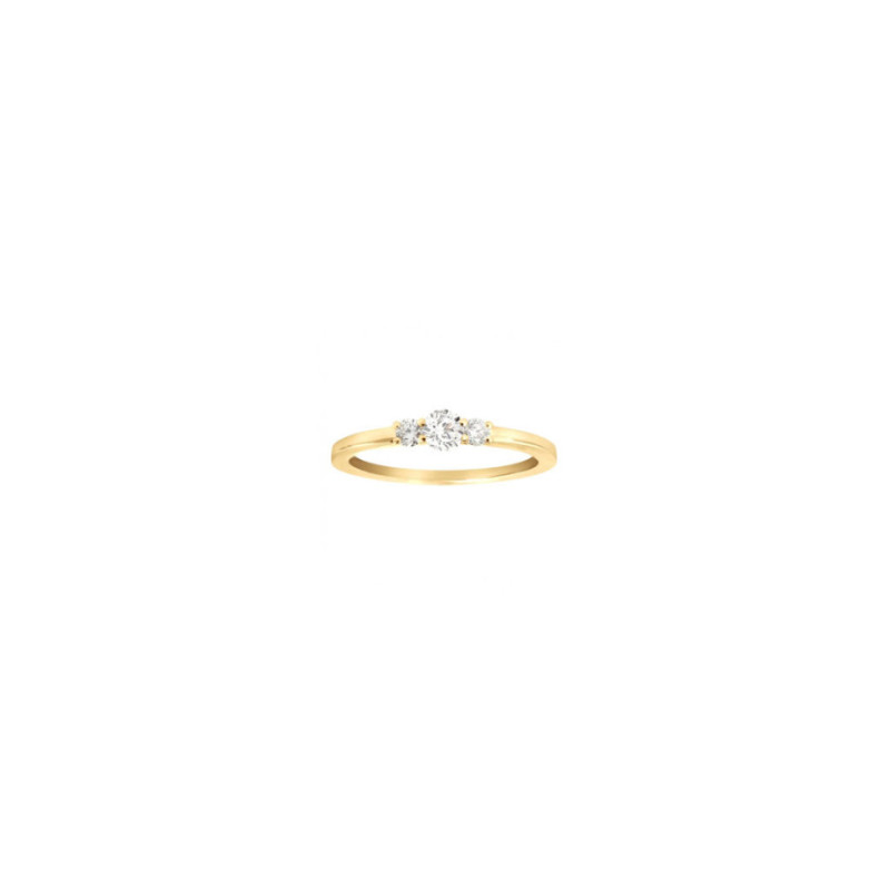 Bague Mademoiselle Frojo Trilogie or jaune diamants