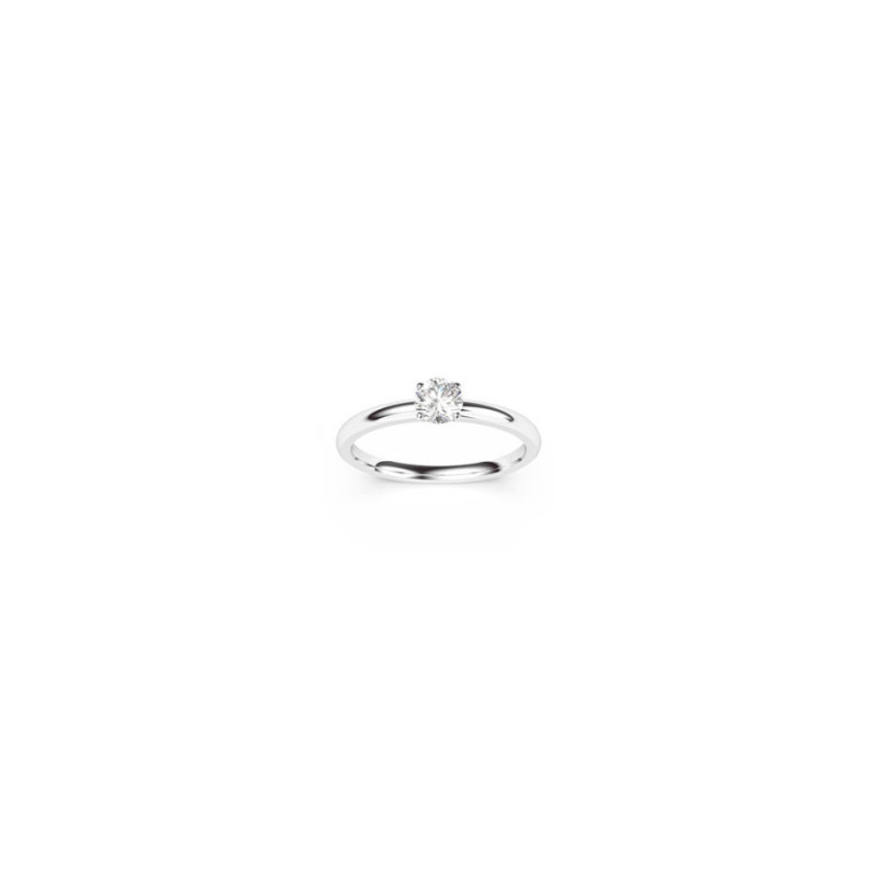 Solitaire Mademoiselle Frojo or blanc et diamants 0.40 ct