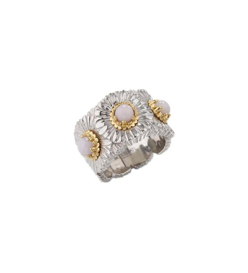 Bague Eternelle Blossoms Color argent, vermeil et opale rose