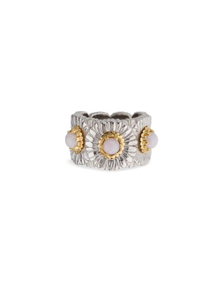 Bague Eternelle Blossoms Color argent, vermeil et opale rose