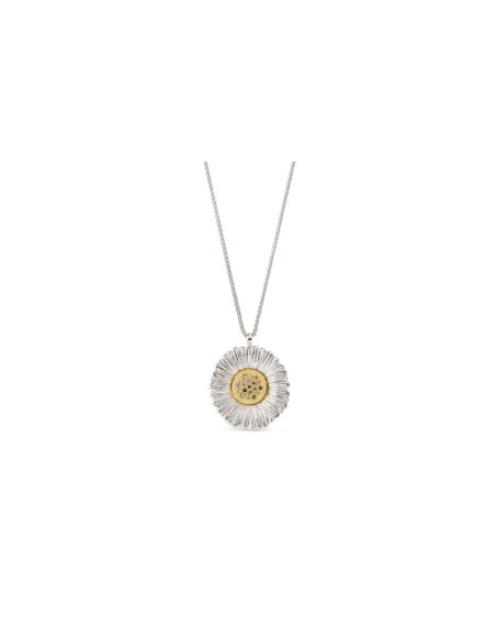 Pendentif Blossoms Marguerite 3.5 cm argent, vermeil et diamants