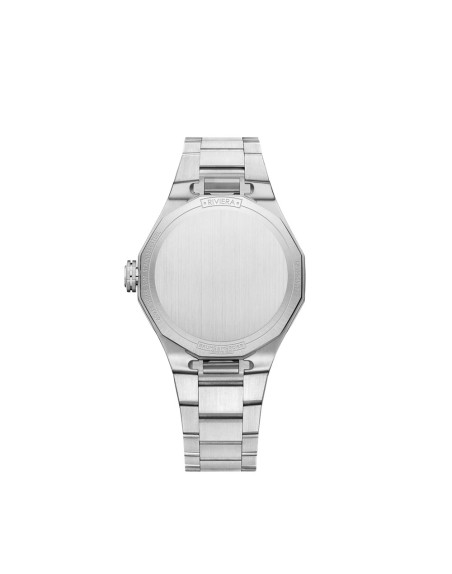 Montre Baume & Mercier Riviera automatique cadran nacre blanche bracelet acier 33 mm