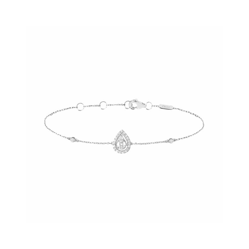 Bracelet Djula Poire union or blanc diamants